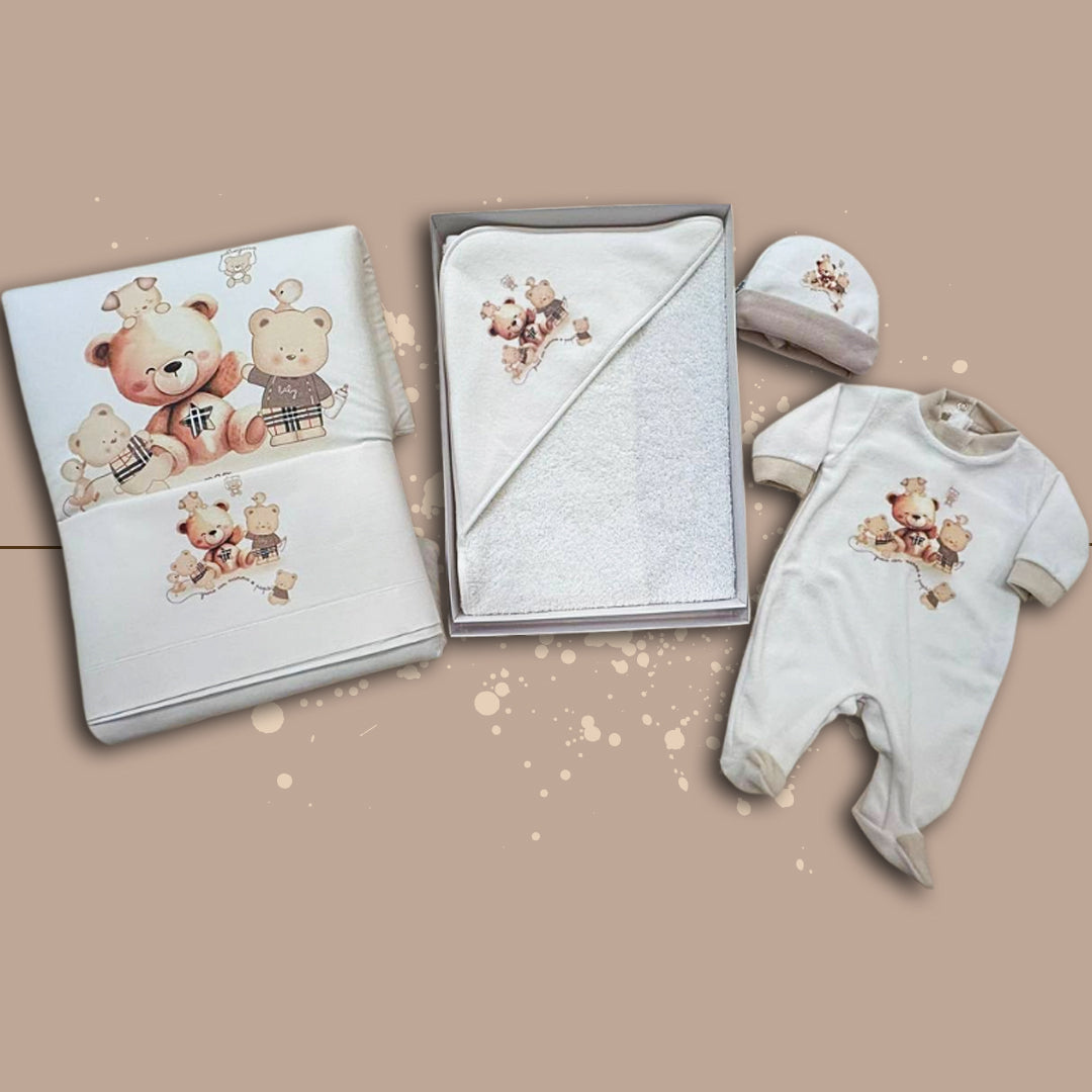 Corredino Nascita Body Neonato Invernale CUORICINO MIO Set