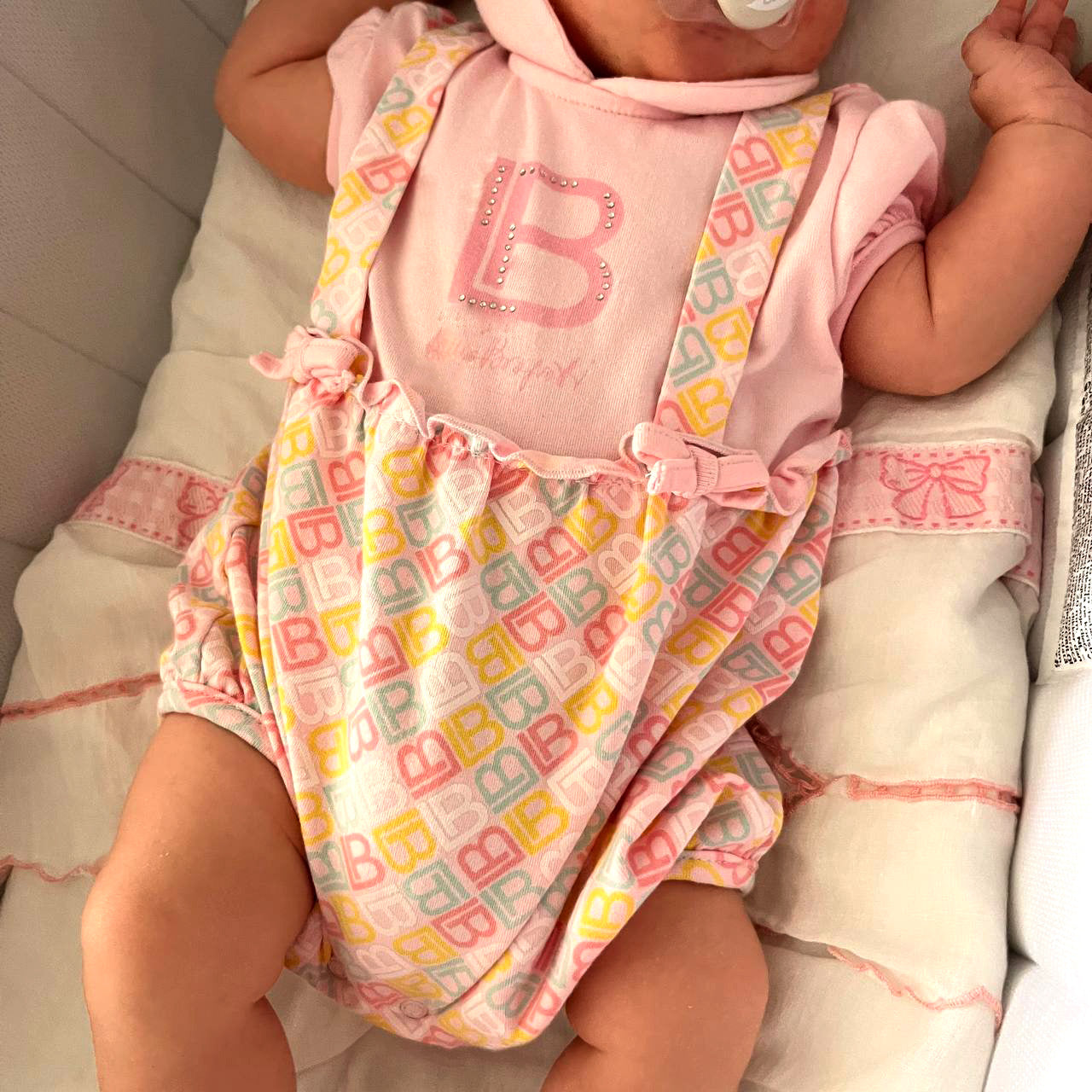 Laura Biagiotti Pagliaccetto Femminuccia Logo Colorato NEONATA