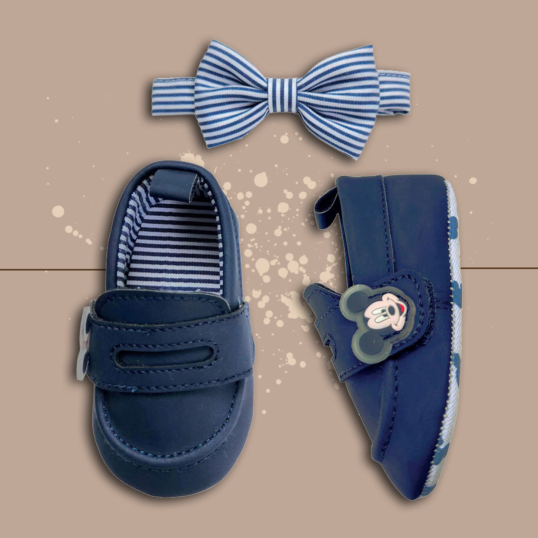 DisneyBaby Mocassino + Papillon Mickey Mouse,Blu