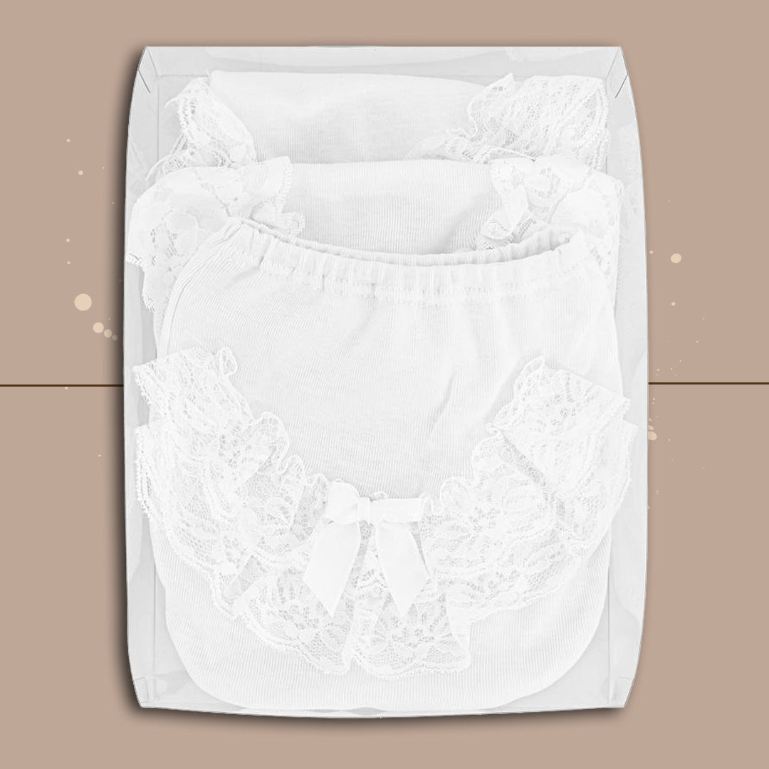 Baptismal pant pack of 3PCS, CheChic White