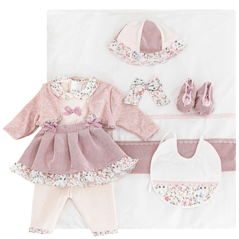 BabyChic® Corredino "Fiocchi" Invernale Rosa Antico