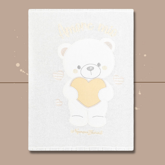 Nazareno Gabrielli® Copertina Culla "BearLove" Panna