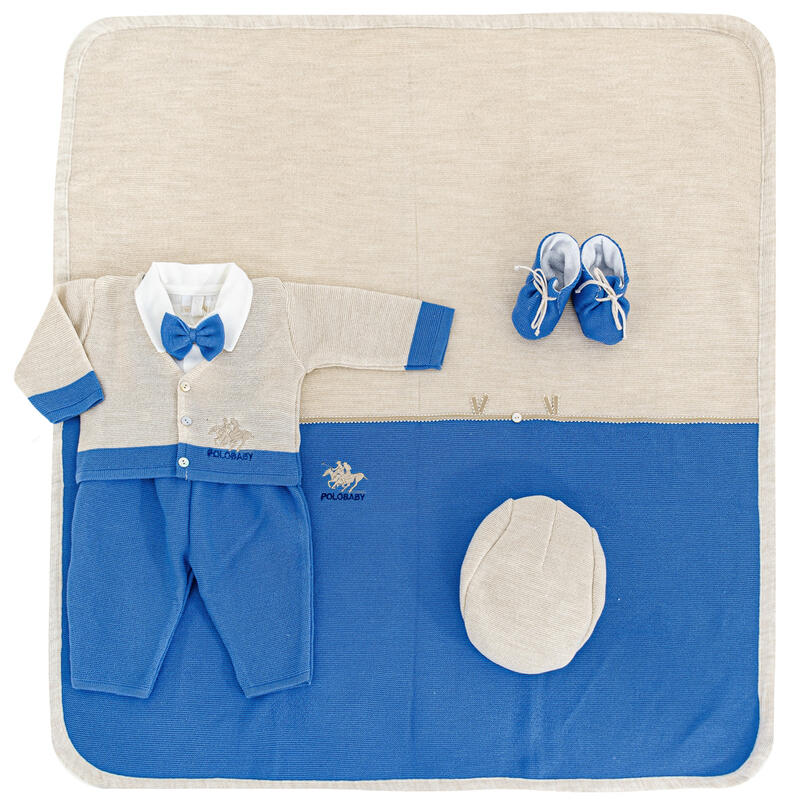 Gioie di Susy® Corredino "P-Baby" Invernale Ecru-Azzurro