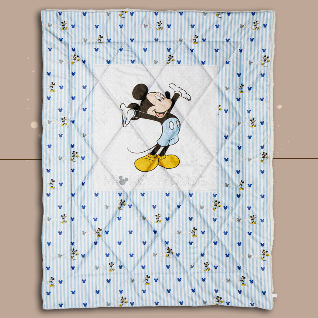 Disney Trapunta Lettino Mickey Happy Agnellato