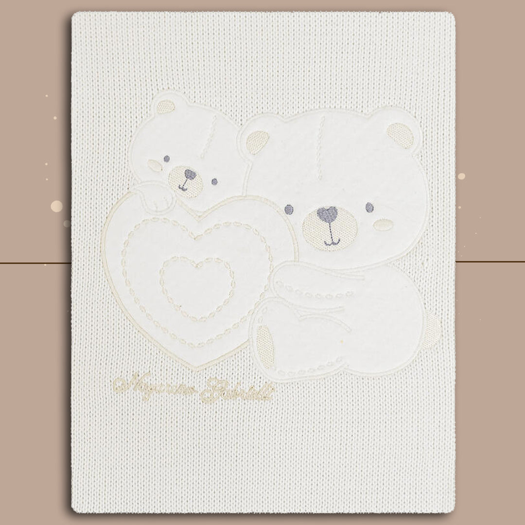 Nazareno Gabrielli® Coperta Culla Invernale "BearLOVE" Panna