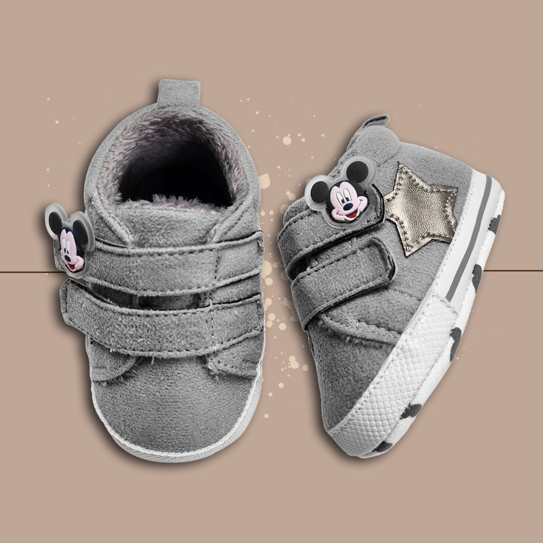 DisneyBaby Scarpetta Invernale Neonato MickeyStars,Grigio