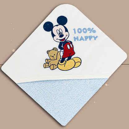 Disney Accappatoio Triangolo Maschietto Mickey Happy,Bianco-Avion