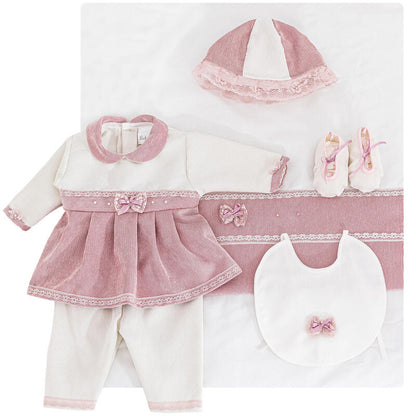 BabyChic® Corredino "Fiocchetto" Invernale Rosa Antico