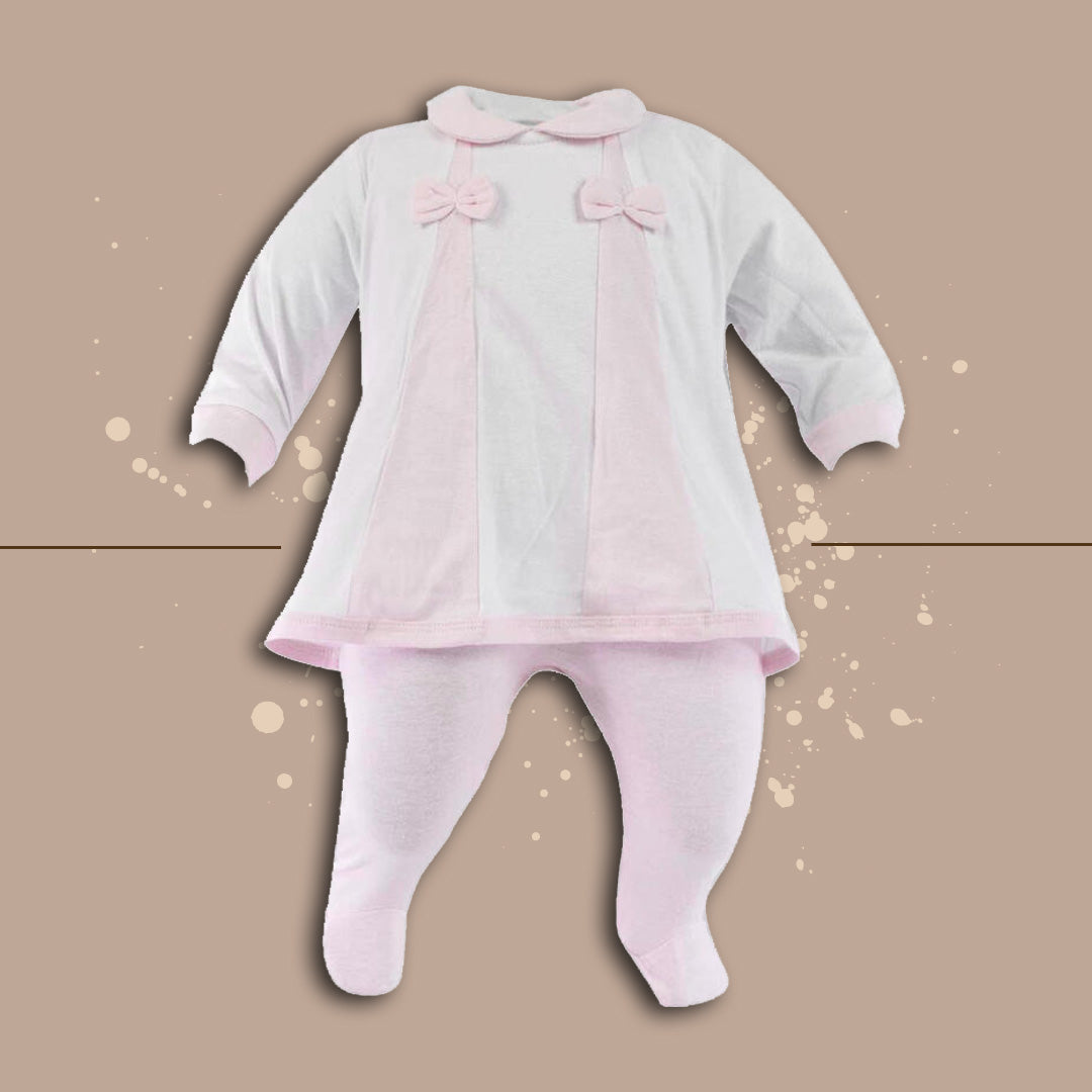 Preziosini® Tutina "FlakeS" Bianco-Rosa