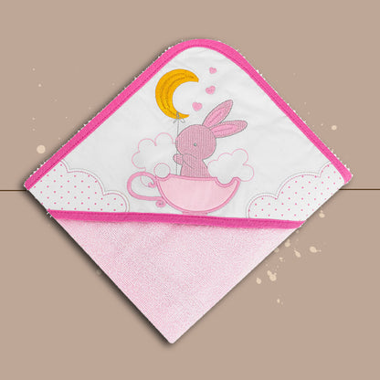 Ellepi® Accappatoio Triangolo "RabbitWash" Rosa