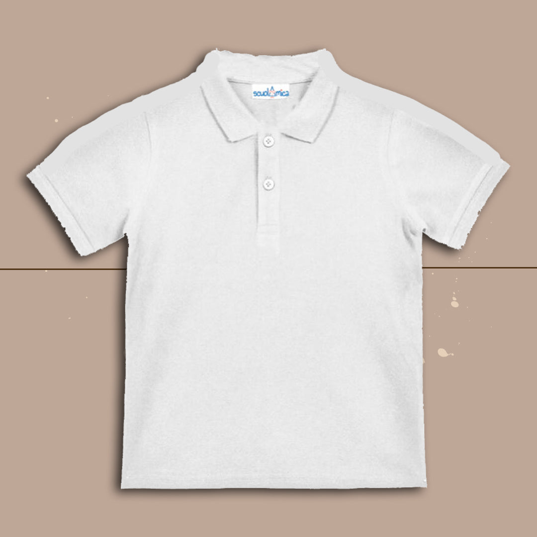 Scuolamica® Polo Manica Corta Bimbo Bianco