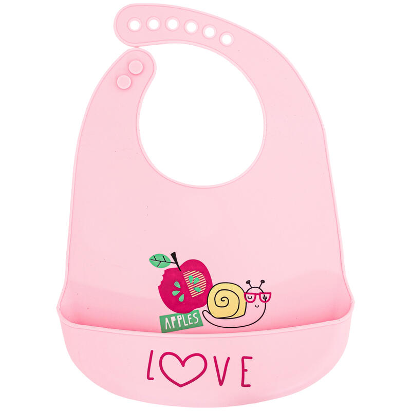 Ellepi® Bavetta Silicone "Love" Rosa