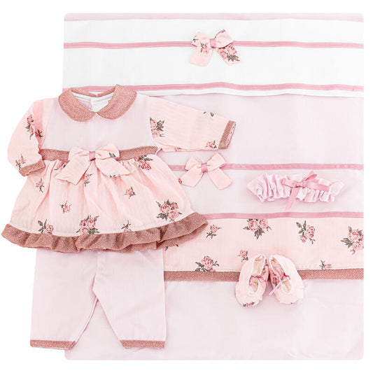 BabyChic® Corredino "Fiori" Estivo Color Rosa