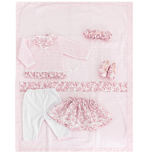 Coordinato Nascita BabyChic Flower,COMPLETO,Estivo Color Rosa