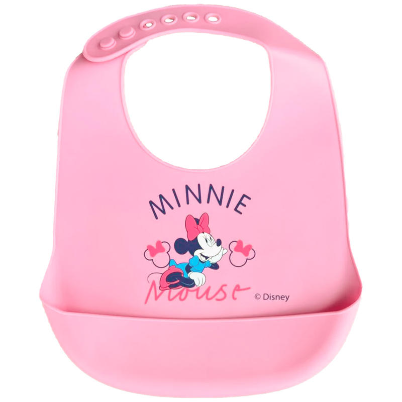 Disney® Bavetta Silicone Minnie Fuxia