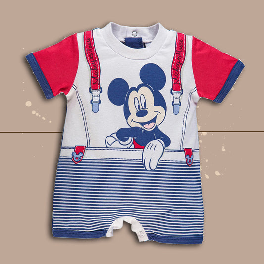 DISNEY PAGLIACCETTO NEONATO TOPOLINO HAPPY-BIANCO ROSSO