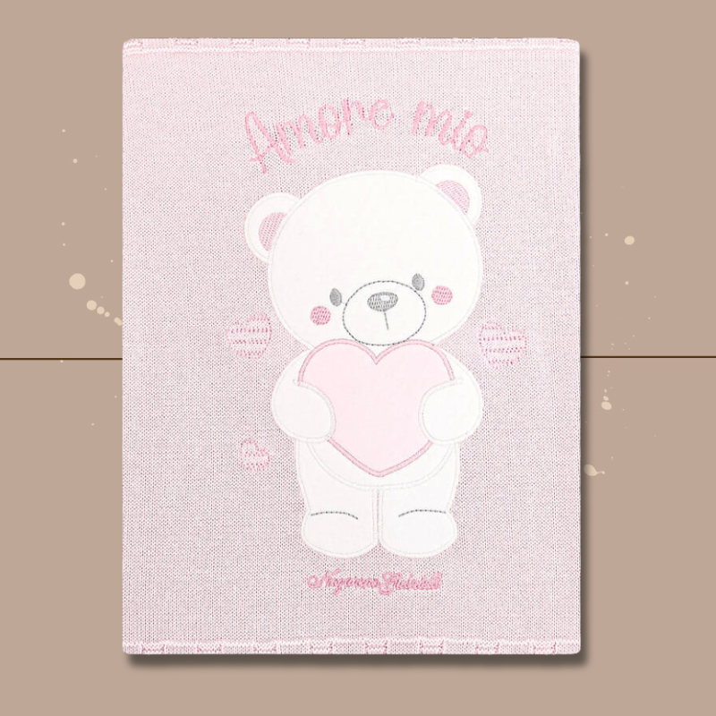 Nazareno Gabrielli® Copertina Culla "BearLove" Rosa