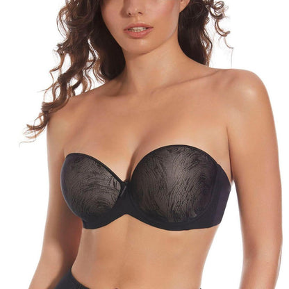 Selene® "VILMA" Reggiseno a Fascia con Ferretto Nero