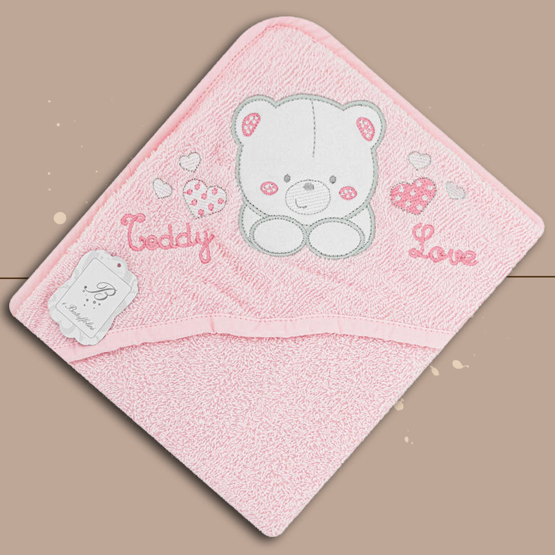 I Batuffolini® Accappatoio Triangolo "Teddy-Love" Color Rosa