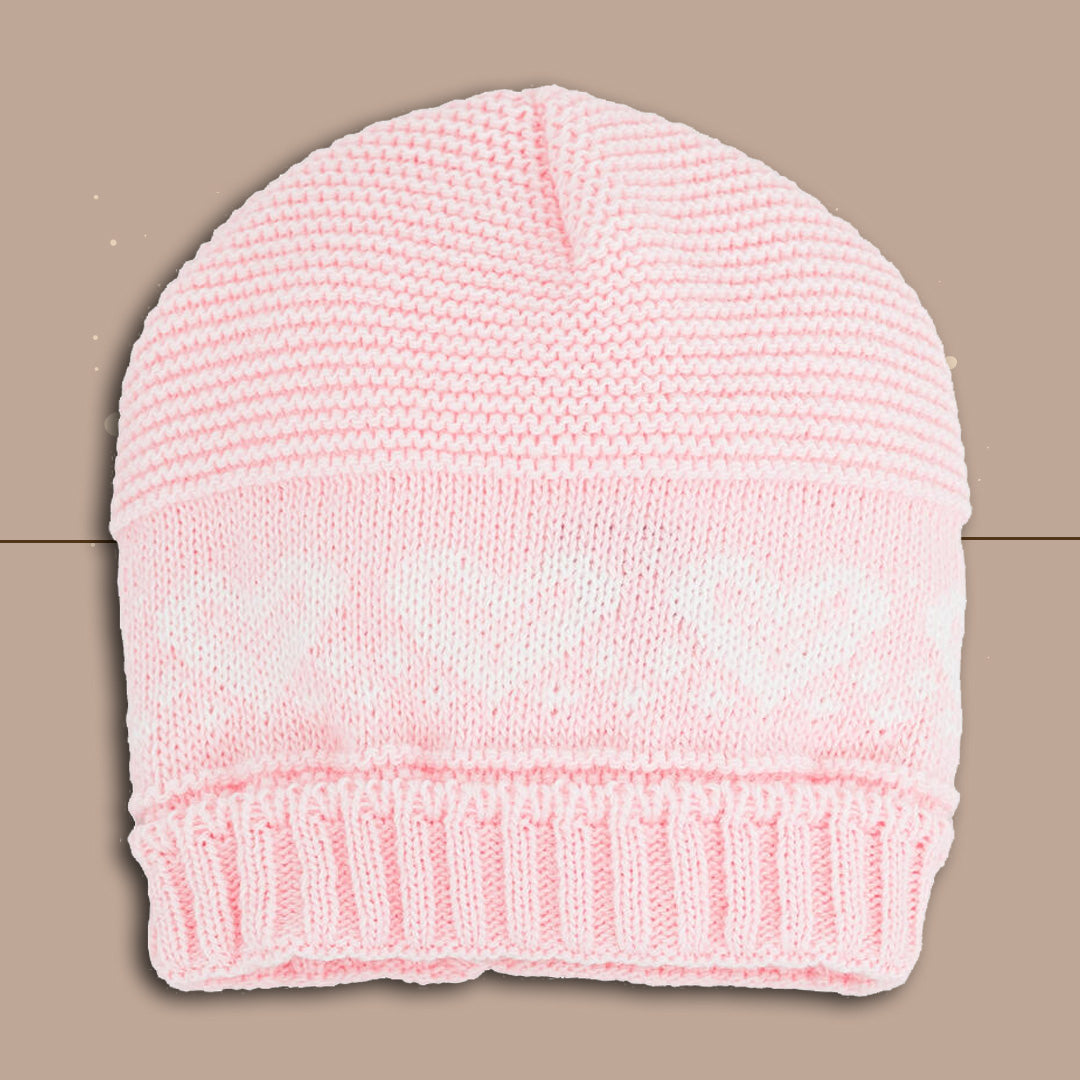 Cappellino Misto Lana Neonata LaRocca,Rosa