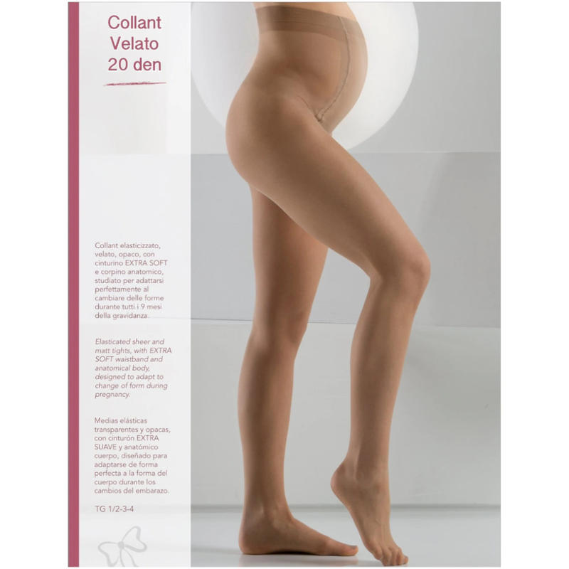 Belle Maternité Femme Collants 20 DENIER pour Femme Enceinte, 6 PCS