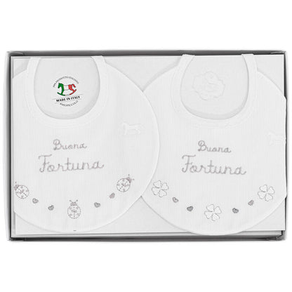 MIOPICCOLO Bavette Ricamate Fortuna,Scatola 2PZ ,Grigio