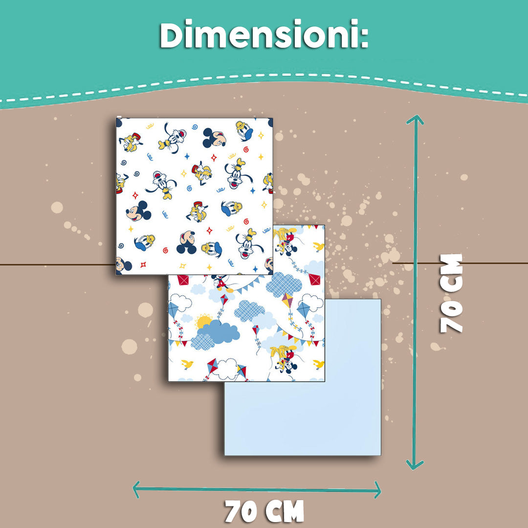 Carrés Éponge Coton Hypoallergénique, 60x60 CM