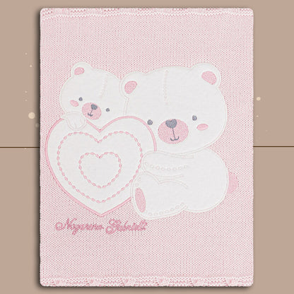 Nazareno Gabrielli® Coperta Culla Invernale "BearLOVE" Rosa