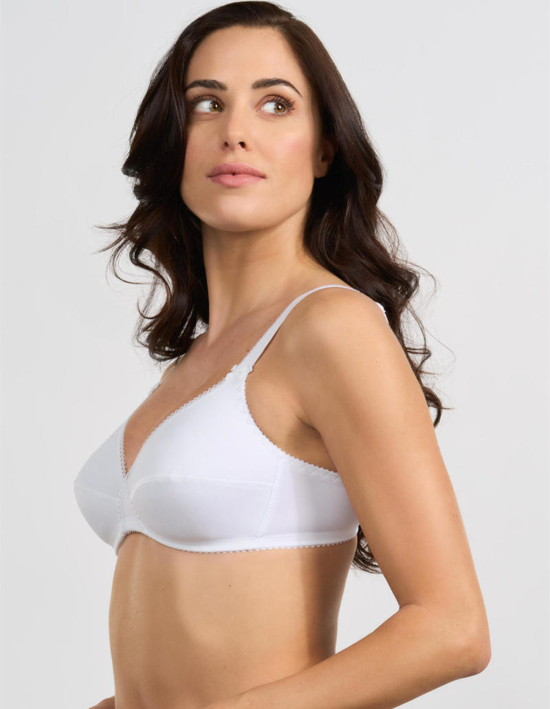 Spiman® Reggiseno Classico Microfibra Coppa "B" Bianco