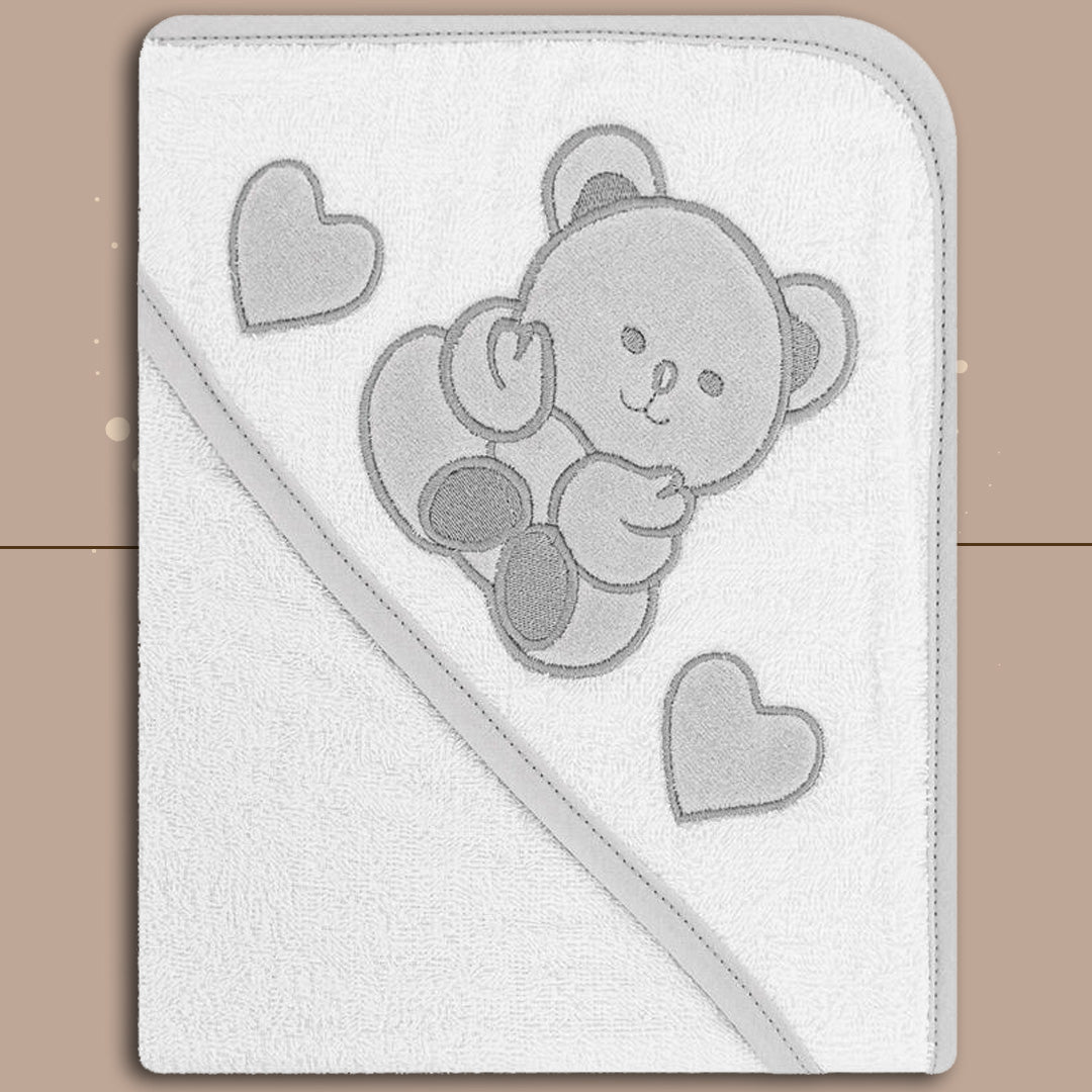 Nancybaby accappatoio triangolo neonato AngelBear,Grigio