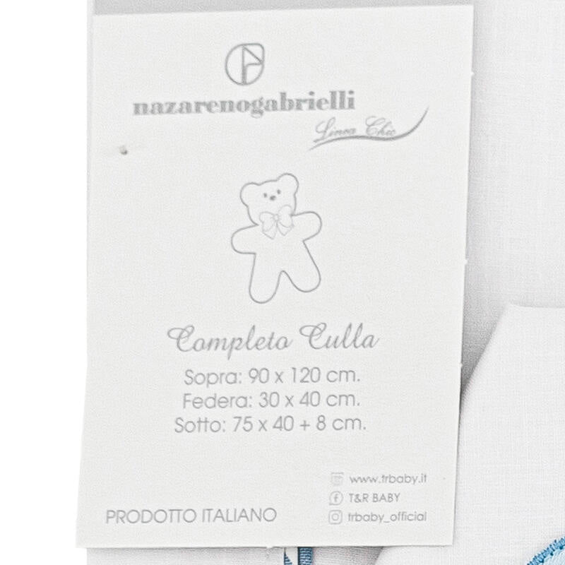 NazarenoGabrielli Set Lenzuolo Culla 3Pz SweetDreams NG91DIS7,3 Colorazioni