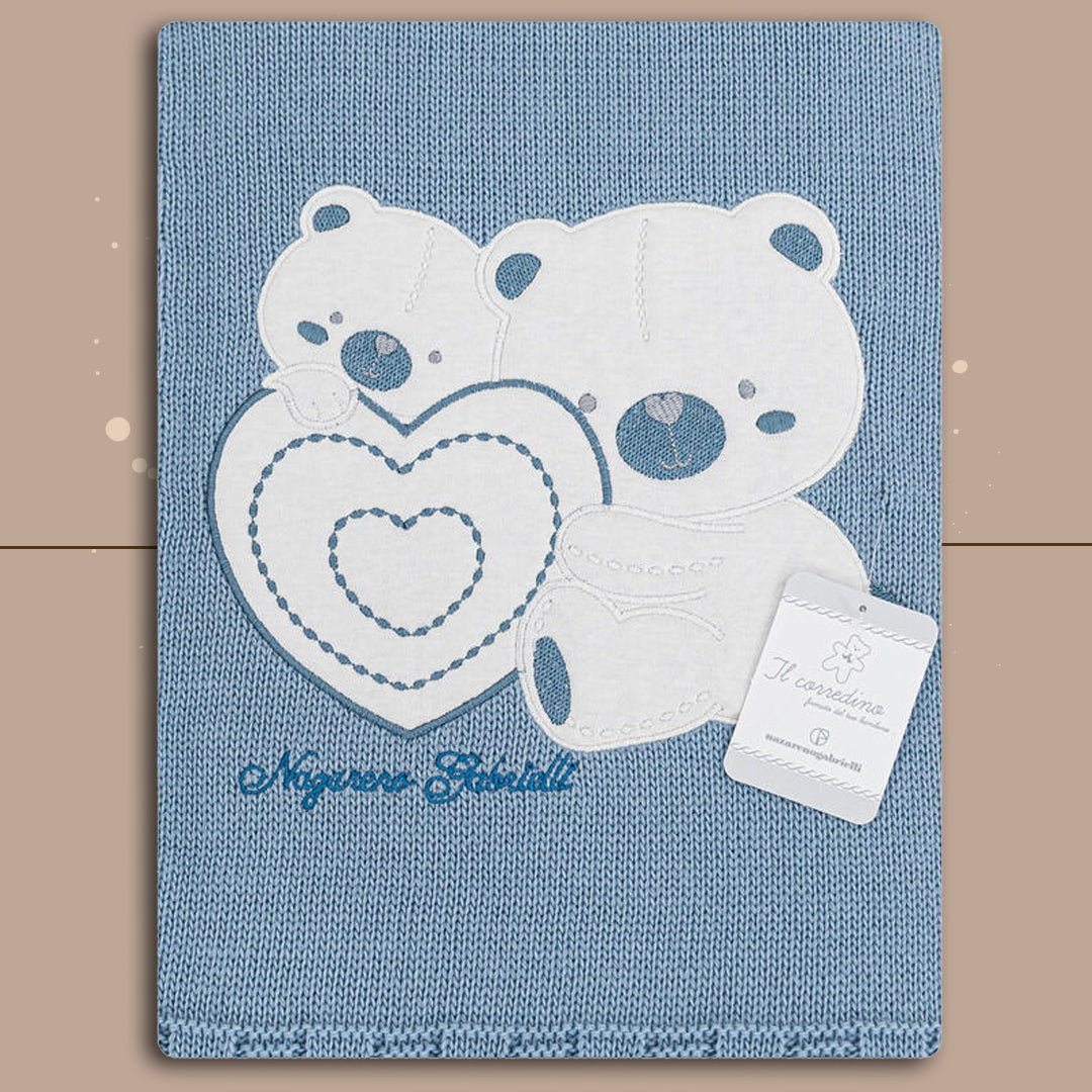 Nazareno Gabrielli® Coperta Culla Invernale "BearLOVE" Polvere