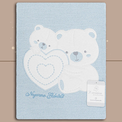 Nazareno Gabrielli® Coperta Culla Invernale "BearLOVE" Cielo