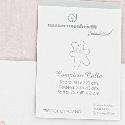 Nazareno Gabrielli® Lenzuolino Culla Ricamato 3PZ "Baby"