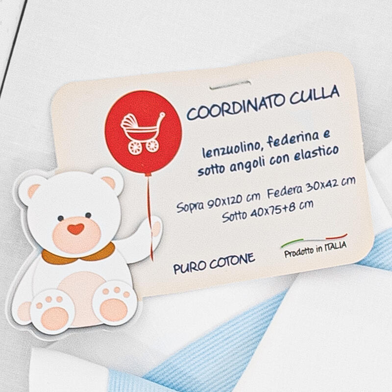 LaFatina® Lenzuolino Culla PuroCotone 3PZ "Friends"