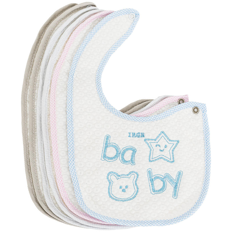 Bavoirs pour bébé en coton IRGE, paquet de 6 pièces, assortis