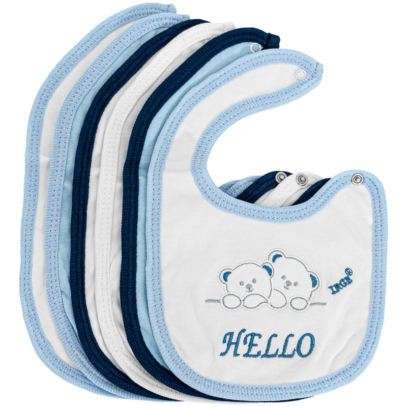 Bibs IRGE Piquet Hello Maschietto, Pack of 6PCS, Assorted