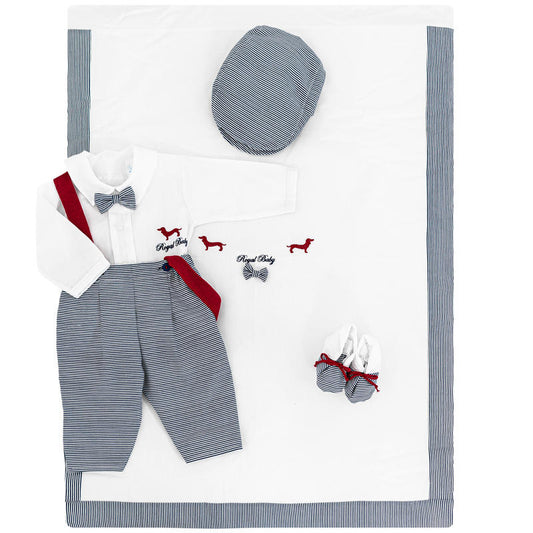 Coordinated Pastry, Pillowcase and Top Sheet + Set + Shoes + Hat + 2 Bodysuits, 7 PCS