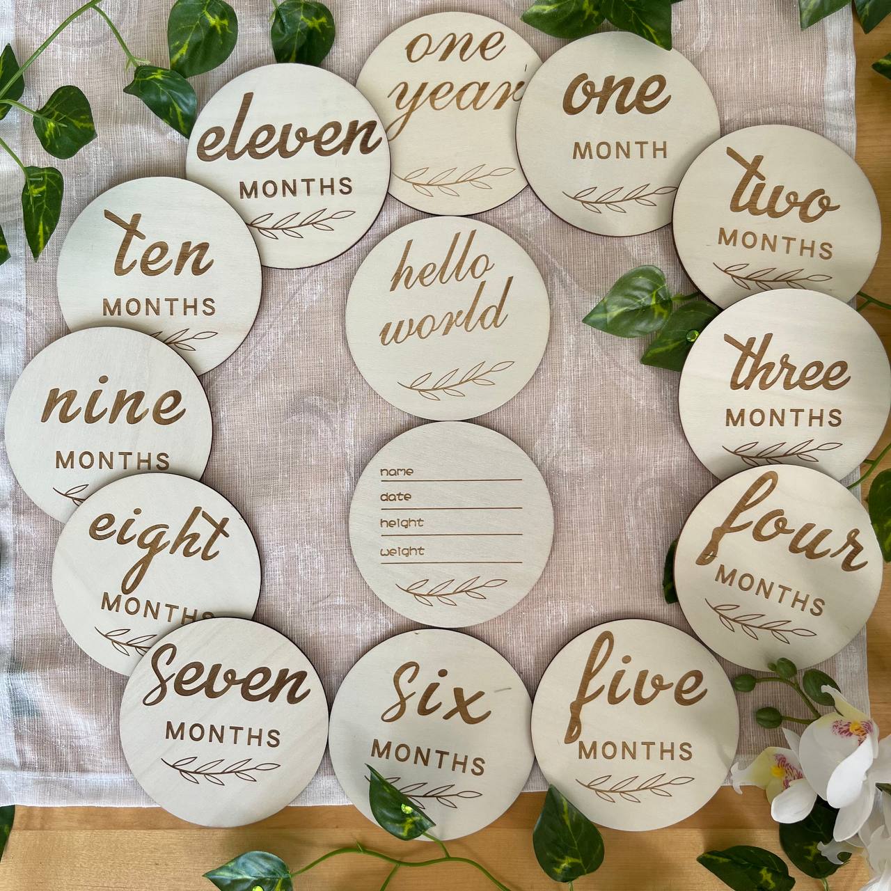 Wooden Photo Tags, 14 PCS