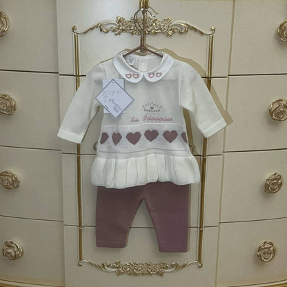 Set Nascita "La Principessa" Vestinetta Lana - BabyBoutique