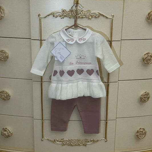 Set Nascita "La Principessa" Vestinetta Lana - BabyBoutique