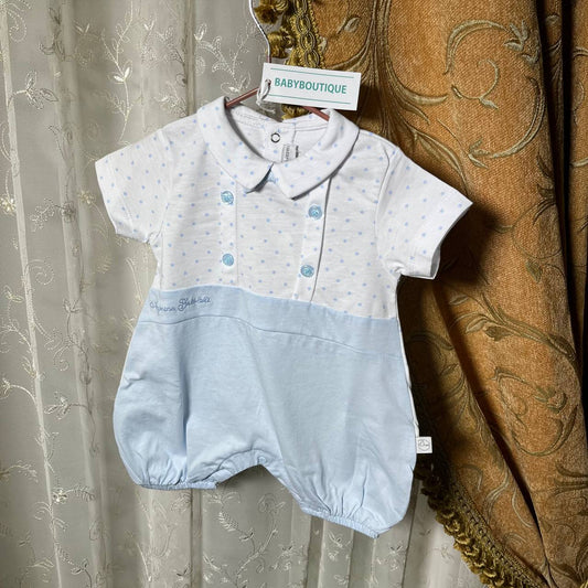 Nazareno Gabrielli White Romper and Sky Boy