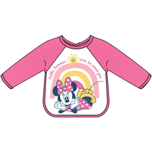 Bavoir Disney en coton avec manches, fille Couleurs assorties