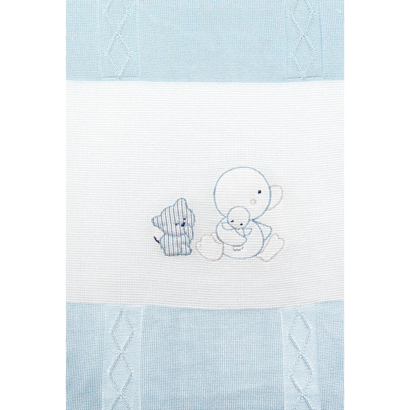 La Margherita Baby Blanket in Cotton Thread, Celestone