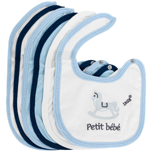 Bavette IRGE Piquet Petite Baby Boy, Pack de 6PCS, Assorties