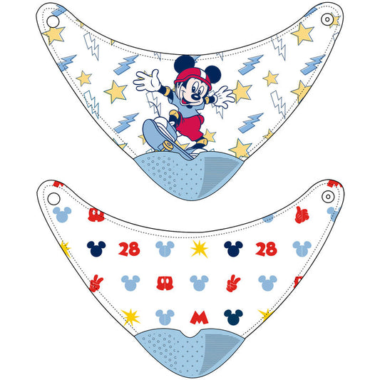 Bavette Disney Bandana avec Anneau de Dentition Mod 2, Pack de 2PCS