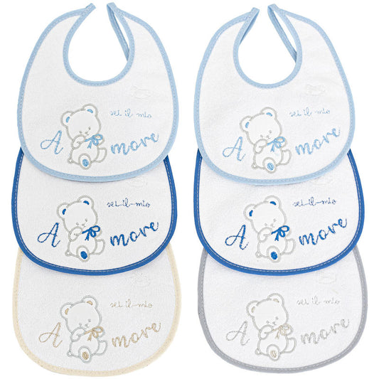 MIOPICCOLO Bavoirs Chenille, Paquet de 6PCS, Garçon et Fille