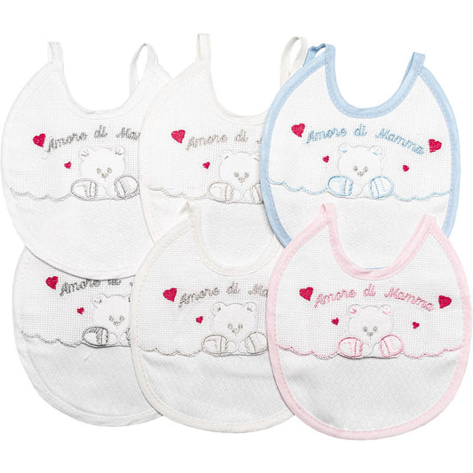 Bavoir NancyBaby en tissu à broder, couleurs assorties, paquet de 6PCS