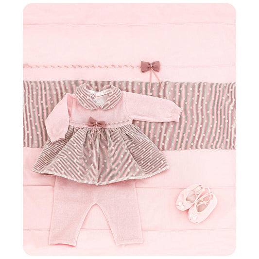 Coordinated Gioie di Susy Rosa, Head Wraps + Ballerina Shoe + Cover + 2 Bodysuits, 5 PCS