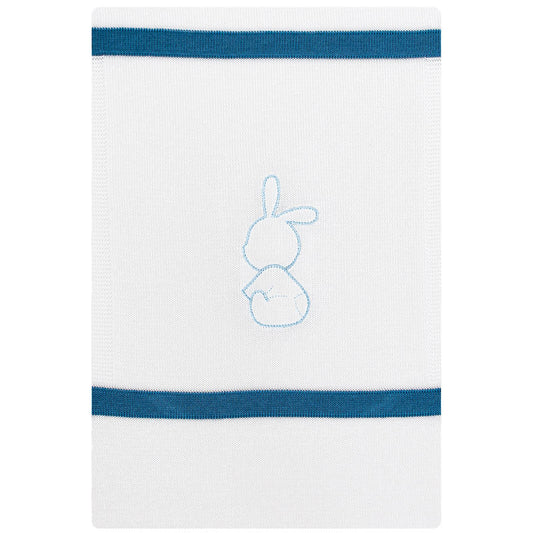 Couverture bébé La Margherita en fil de coton, lapin, couleurs assorties